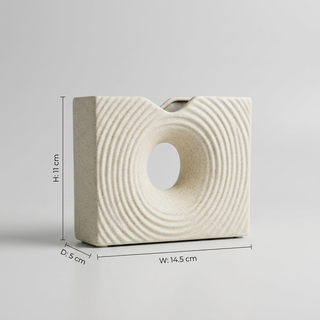 White Ceramic Vase By Zodiya-2