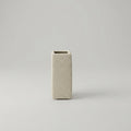 White Ceramic Textured Flower Vase (Rippled, Donut) By Zodiya