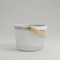 White Round Metal Basket By Zodiya