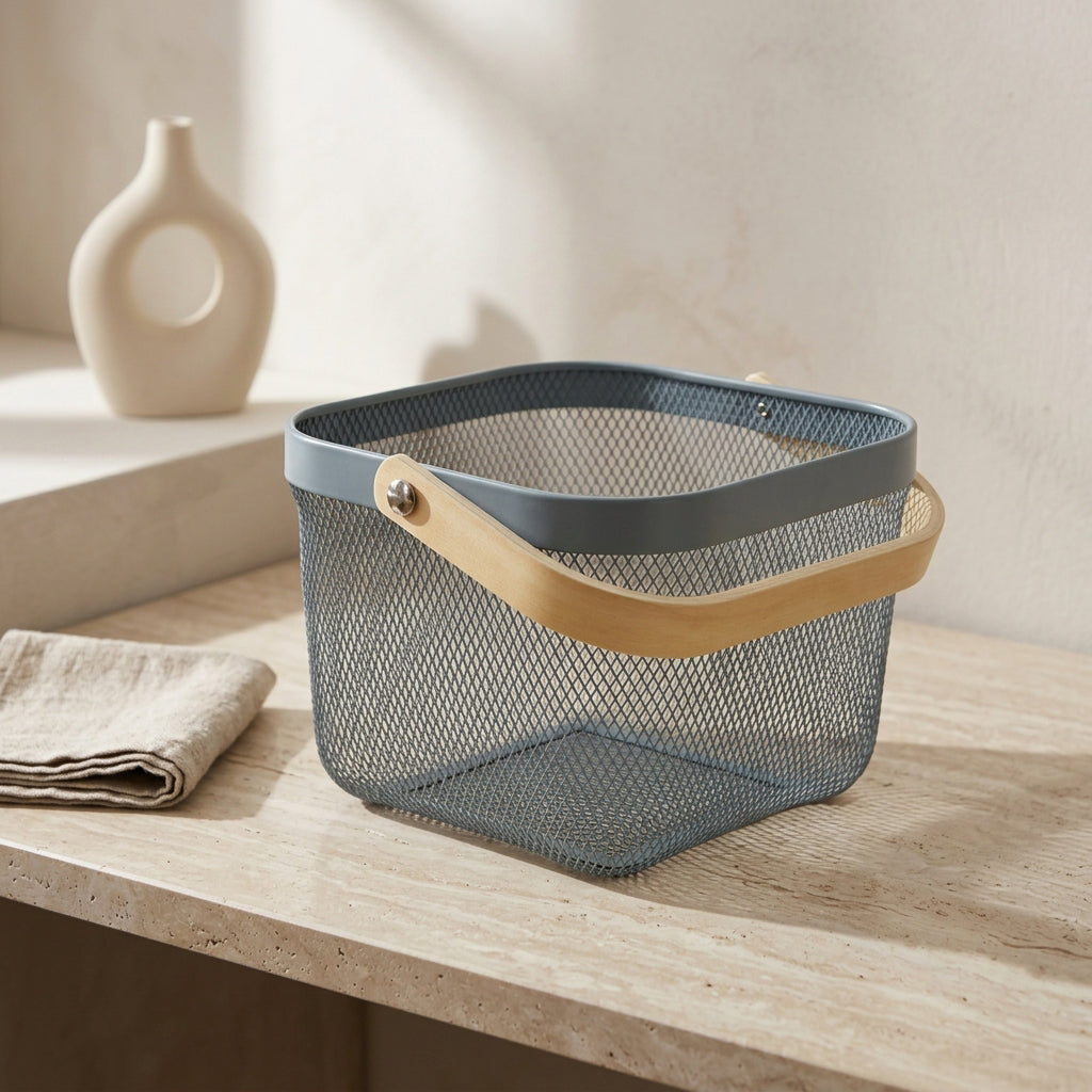 Teal Organiser Basket By Zodiya