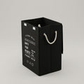 Black Fabric Laundry Basket by Zodiya