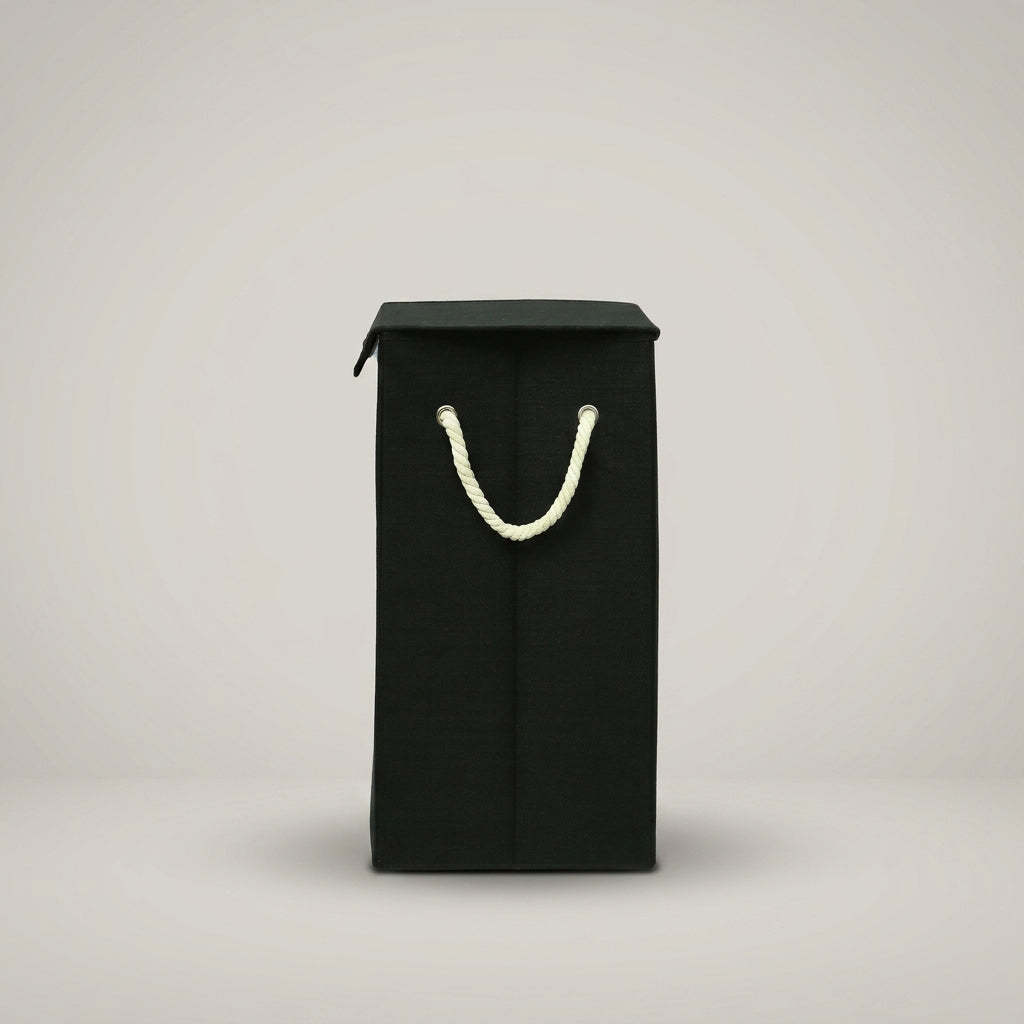 Black Fabric Laundry Basket by Zodiya