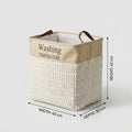 Cream Fabric Laundry Basket by Zodiya