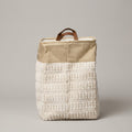 Cream Fabric Laundry Basket by Zodiya