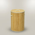Bamboo Laundry Basket with Lid by Zodiya