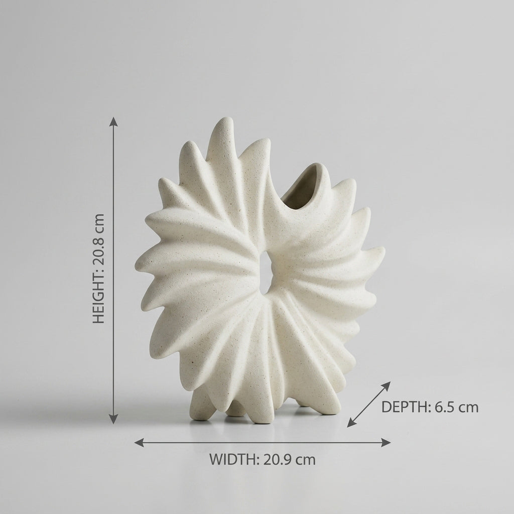 Starburst Shape Ceramic Vase by Zodiya