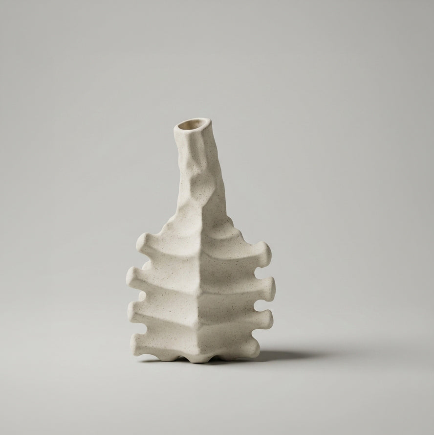 Spiral Shell Flower Vase by Zodiya