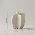 Cream Ceramic Flower Vase by Zodiya