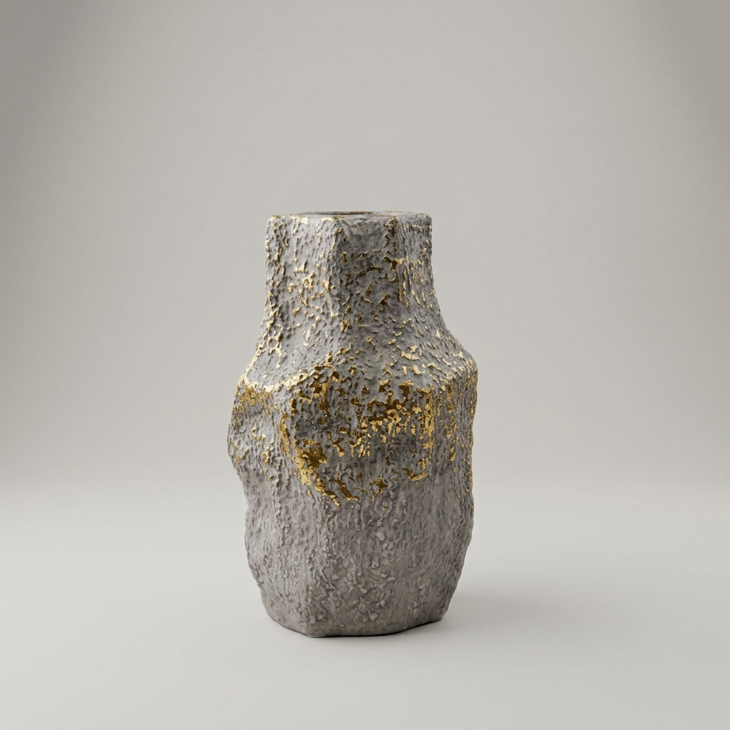 Stone Texture Flower Vase by Zodiya