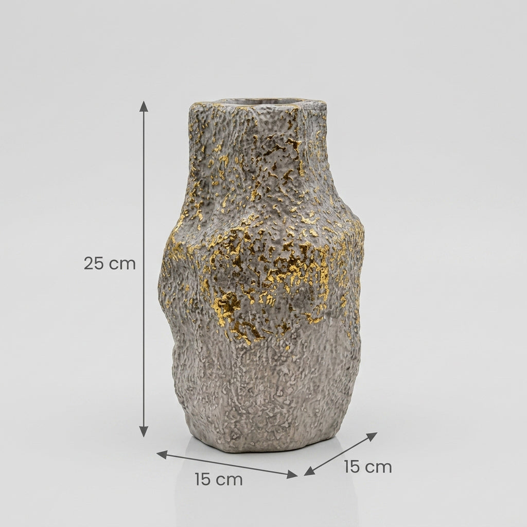 Stone Texture Flower Vase by Zodiya