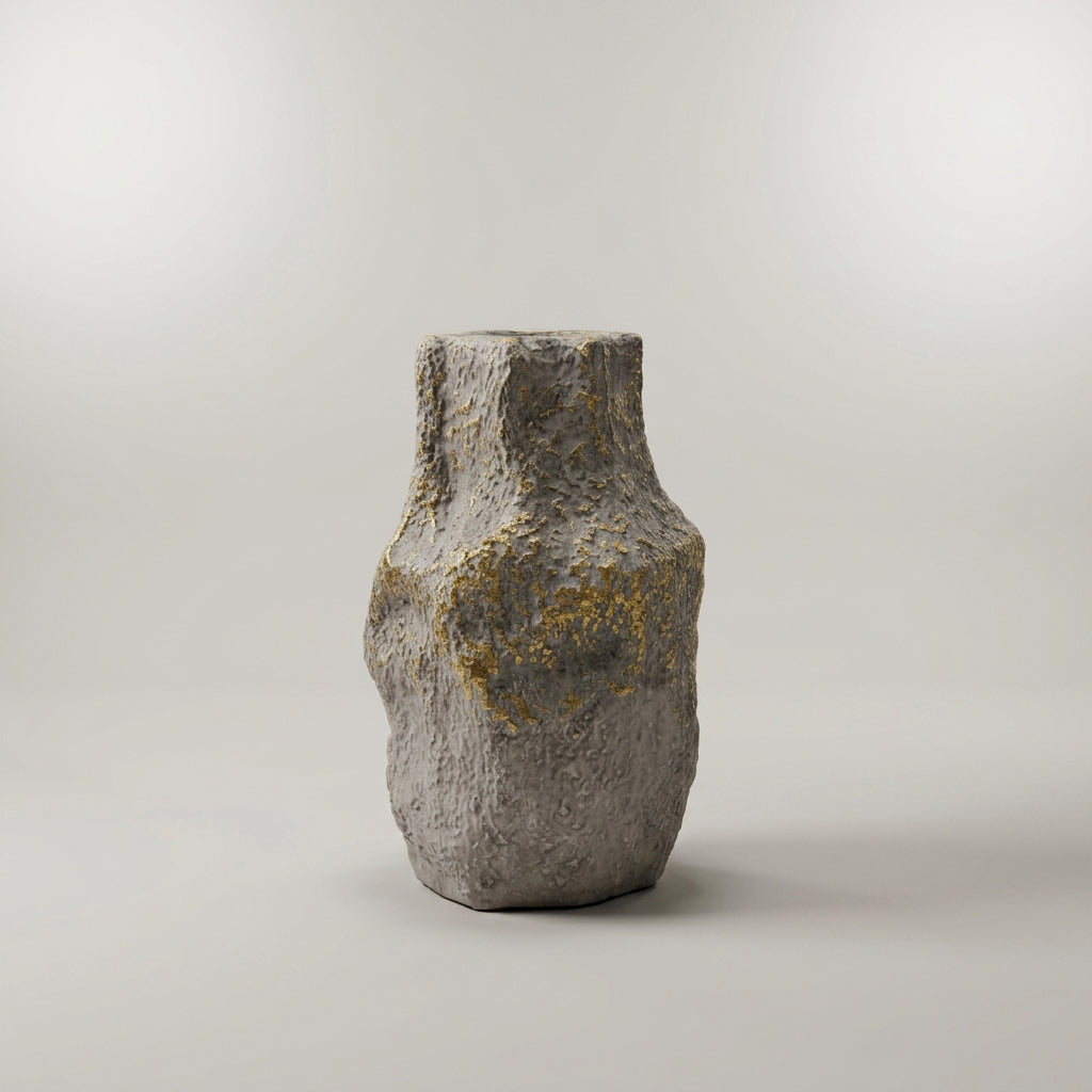 Small Stone Texture Flower Vase by Zodiya