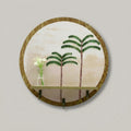 Round Wooden Tree Wall Art Key Holder by Zodiya