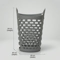 Grey Large Plastic Laundry Basket By Zodiya