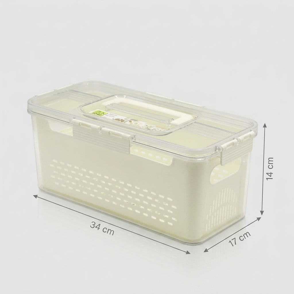 Plastic Large Fridge Storage Box With Lid By Zodiya