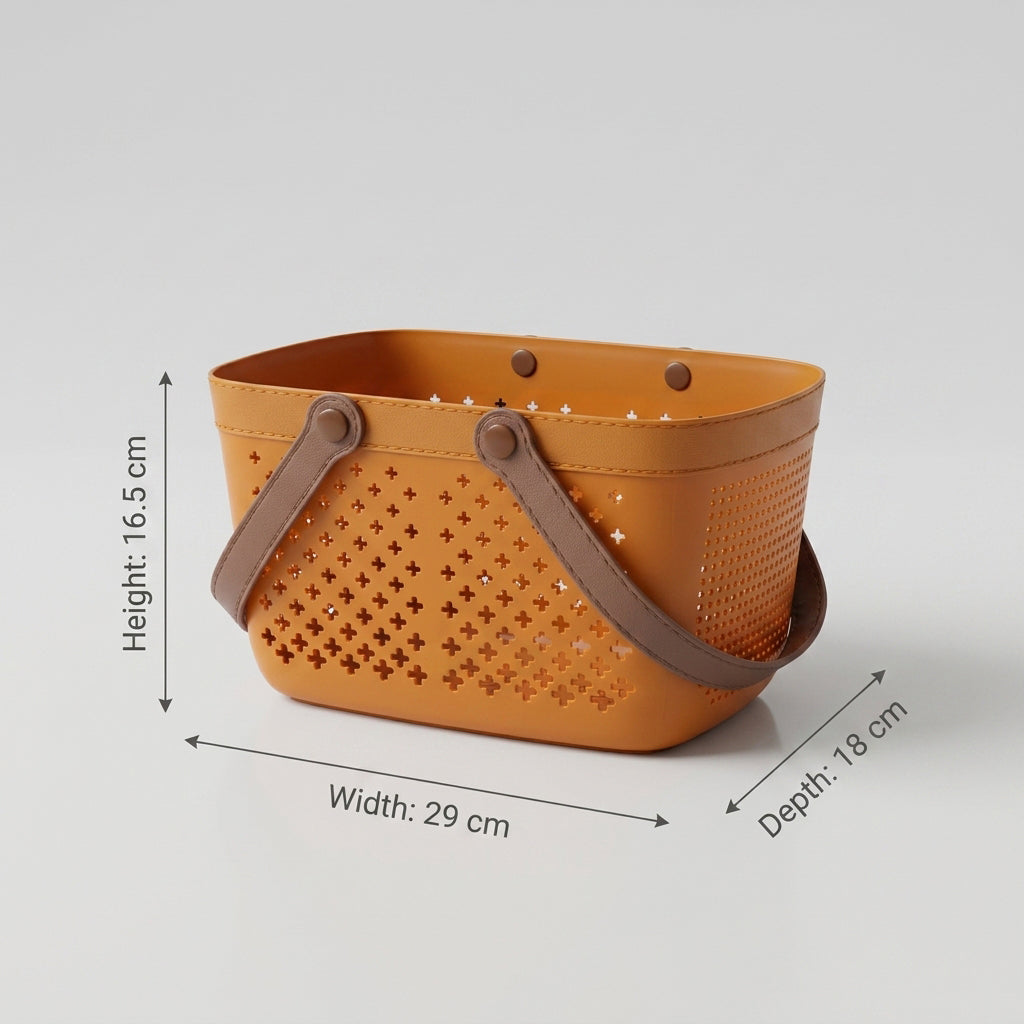 Orange Multipurpose Organiser Basket  By Zodiya