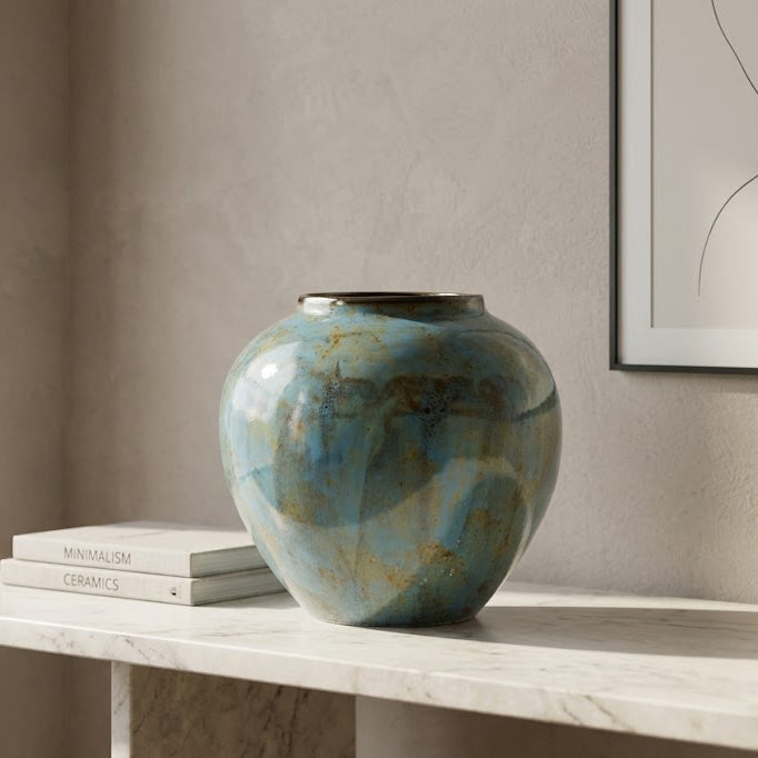 Stone Grey Small Ceramic Vase By Zodiya-1