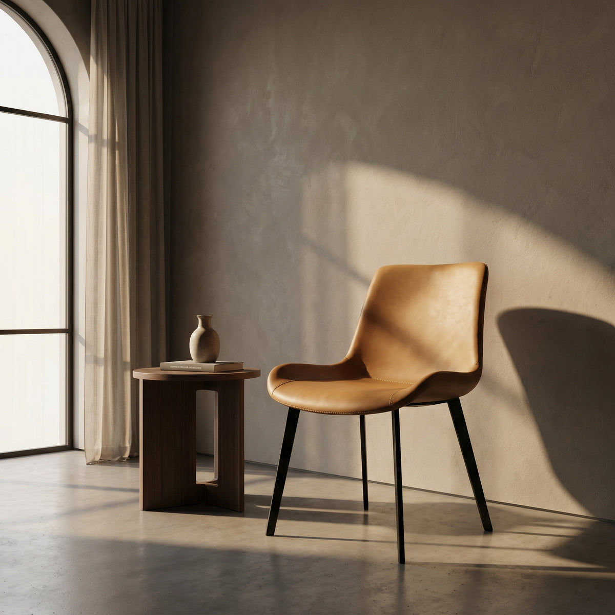 Cruze Brown Leather Dining Chair By Zodiya