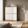 Naila White Engineered Wood 4 Door Wardrobe By Zodiya