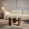Valcero Glasstop Wooden Coffee Table By Zodiya