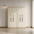 Denver Cream 4 Door Wardrobe By Zodiya