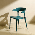 Vision Blue Molded Plastic Dining Arm Chair By Zodiya