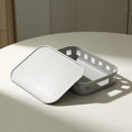 Storage Box with Lid - Grey Multi-Purpose Organizer by Zodiya