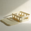 Cream Multipurpose Storage Box with Lid by Zodiya