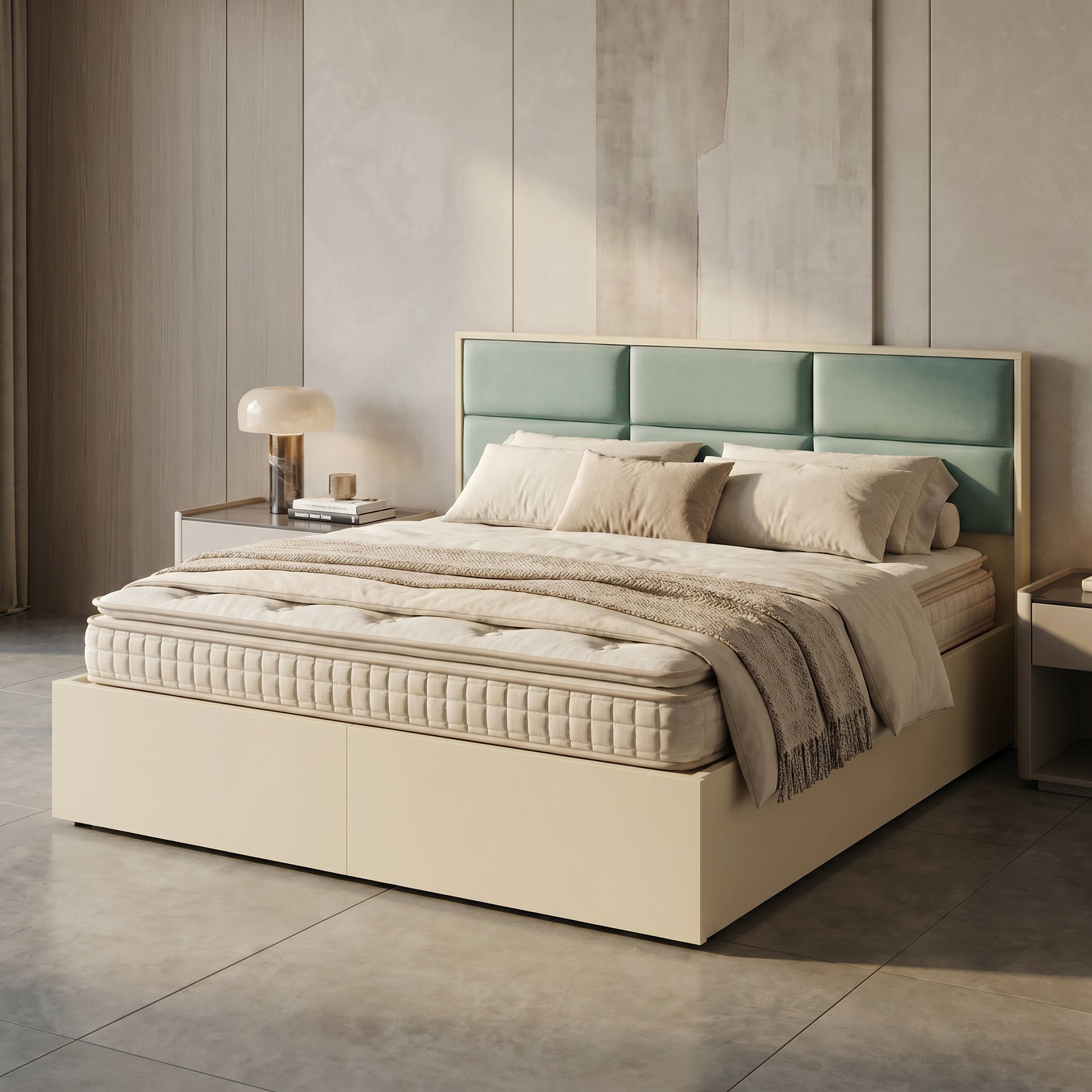 MAKWA Green Queen Size Bed by Zodiya