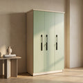 MAKWA Green Engineered Wood 3 Door Wardrobe by Zodiya