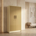 UltraGloss Cream 2 Door Wardrobe by Zodiya