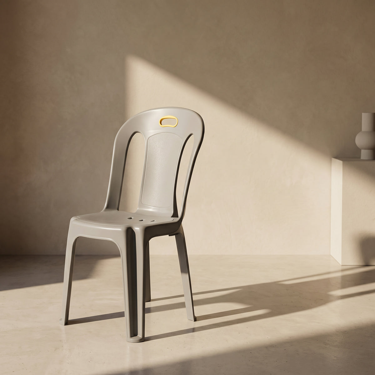 Grey Plastic Chair by Zodiya