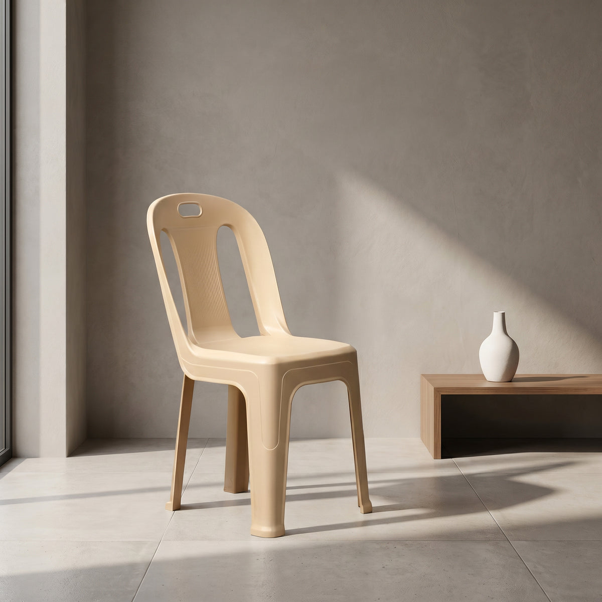 Beige Plastic Chair by Zodiya