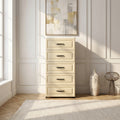 Cream 5 Drawer Plastic Storage Cabinet by Zodiya