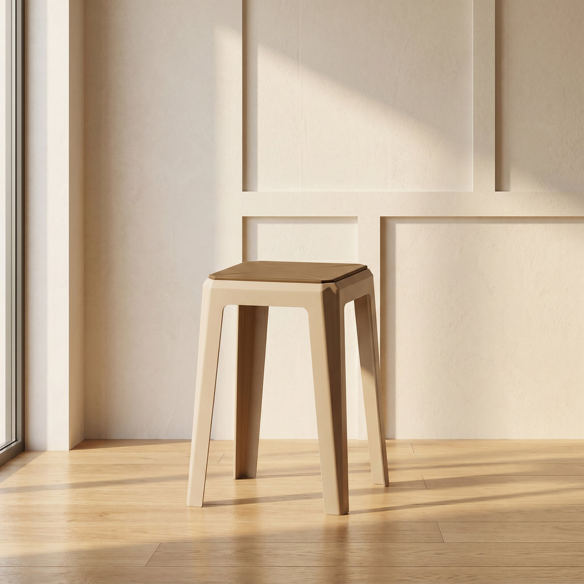 Grey Plastic Stool By Zodiya