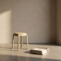 Coffee Brown Plastic Cushioned Stool By Zodiya