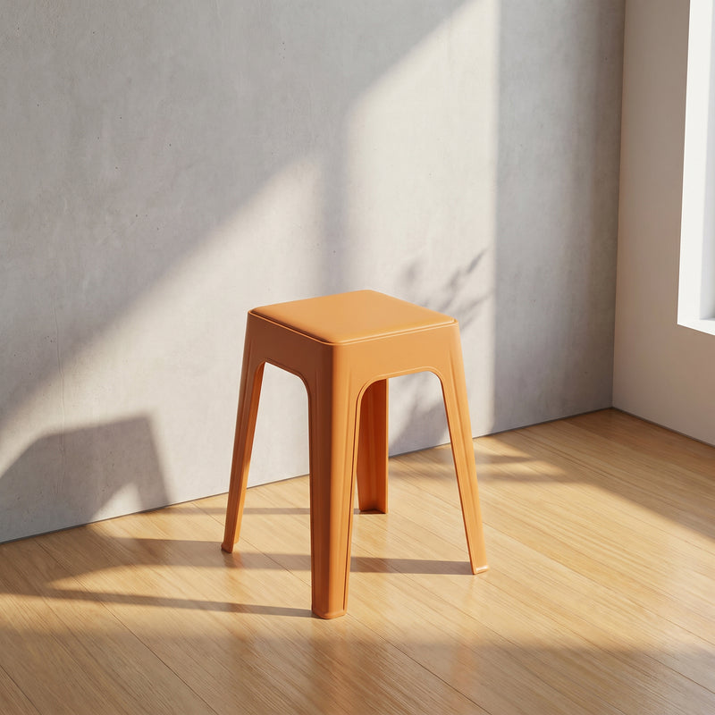 ZDY-Orange- Seating PU Stool - Mocha WF061781-18694-1
