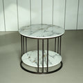 2 Layer Round Marble Coffee Table by Zodiya