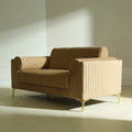 Milton-Magic Beige Velvet 2 Seater Sofa by Zodiya