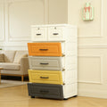 Multicolour 6 Drawer Plastic Storage Cabinet By Zodiya