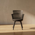 Orso Black Cushioned Arm Chair by Zodiya