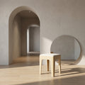 Beige Fabric Seating Stool by Zodiya