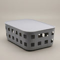 Grey Plastic Storage Box with Lid  by Zodiya