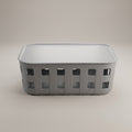 Grey Plastic Storage Box with Lid  by Zodiya