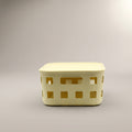 Cream Plastic Storage Box with Lid by Zodiya