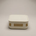 Cream Multipurpose Storage Box with Lid by Zodiya