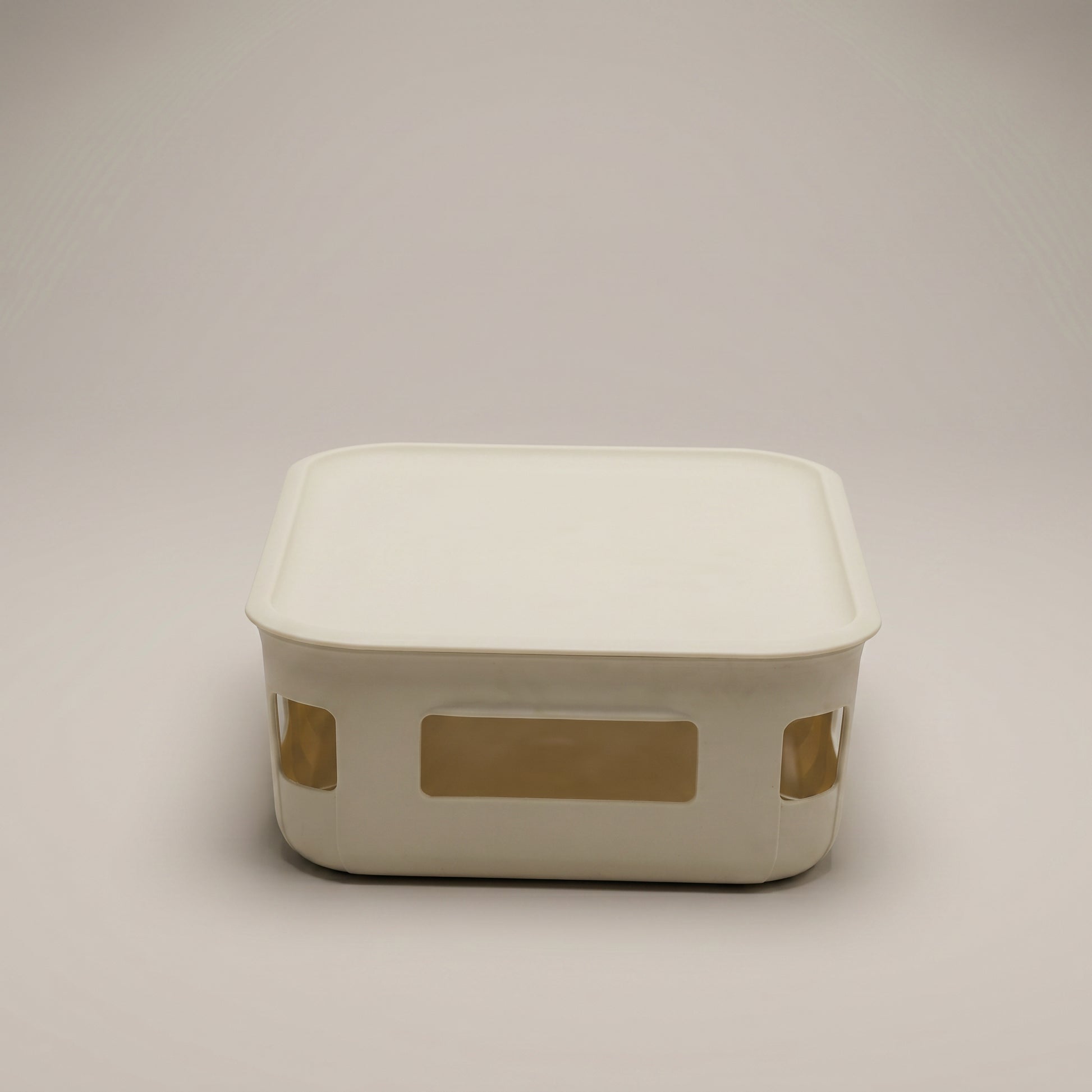 Cream Multi Storage Box with Lid by Zodiya-4