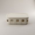 Cream Multipurpose Storage Box with Lid by Zodiya