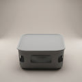 Grey Plastic Multipurpose Storage Box with Lid by Zodiya