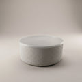 Grey Round Storage Box with Lid by Zodiya