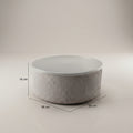 Grey Round Storage Box with Lid by Zodiya